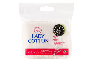Палочки ватные гигиенические Lady Cotton 200шт