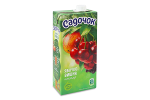 Нектар осветленный пастеризованный Яблоко-вишня Садочок т/п 950мл