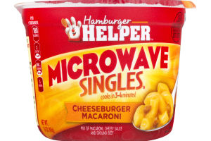Hamburger Helper Microwave Singles Cheeseburger Macaroni