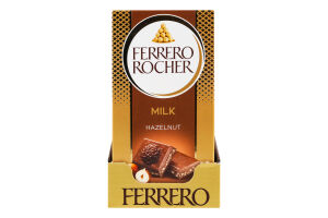 Шоколад молочный с ореховой начинкой и измельченными лесными орехами Ferrero Rocher к/у 90г