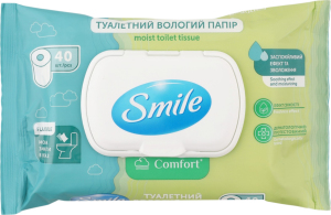 Бумага туалетная влажная Comfort Smile 40шт