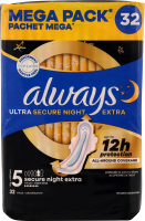Прокладки гігієнічні Ультра секьюр найт екстра 32шт Олвейс