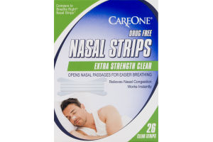 CareOne Nasal Strips Extra Strength Clear - 26 CT