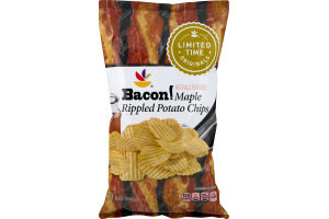 Ahold Bacon! Rippled Potato Chips Maple