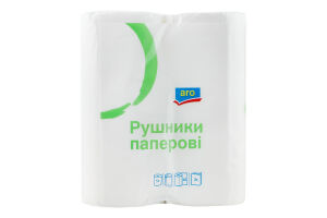 Полотенца бумажные 2-х слойные aro 4шт