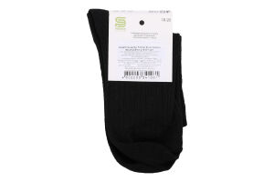 Шкарпетки Premier socks Економ вис рубч чор р18-20
