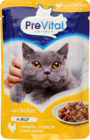 Корм для котів PreVital з куркою у желе