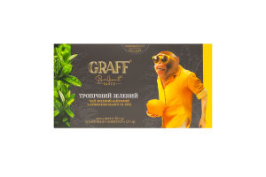 Чай зеленый байховый с ароматом манго и личи Тропический зеленый Graff к/у 20х1.5г
