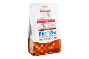 Корм сухой для собак мелких пород с ягненком рисом и картофелем Monoprotein Natural superpremium Monge м/у 0.8кг