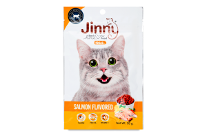 Ласощі д/котів Палички з смаком лосося 35г Jinny