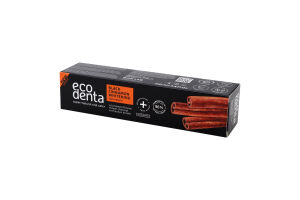 Паста зубна Відбілююча з вугіллям та корицею 100мл Екодента