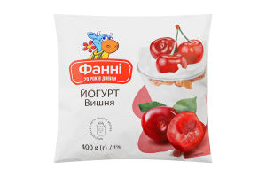Йогурт 1% питьевой Вишня Фанні м/у 400г