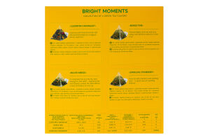 Tea Moment асорті набір зеленого чаю Bright Moments 54,4 г ( 4смаки*8 пір., 32 пір.) NEW