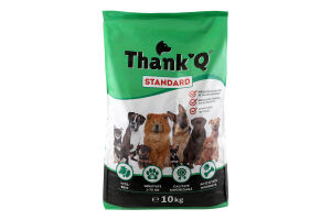 Корм сухий повнораціонний для собак середньої активності зі смаком яловичини Standard ThankQ м/у 10кг