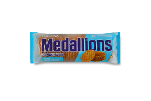 Вафли сладкие со вкусом масла и ванили Medallions Lekorna м/у 100г