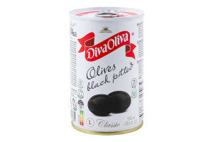 Маслини чорні без кісточки Classic Diva Oliva з/б 300г