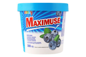 Морозиво 9% зі смаком чорниці та крихтами печива Maximuse Laska ст 300г