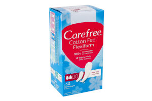 Прокладки щоденні гігієнічні Unscented Flexiform М'якість бавовни Carefree 30шт