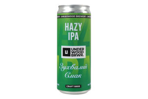 Пиво 0.33л 5% світле нефільтроване неосвітлене непастеризоване Hazy IPA Craft beer Underwood Brewery з/б