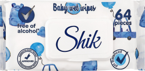 Серветки вологі дитячі 64шт з клапаном Shik