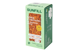 Хлібці з овочами та насінням льону SunFill к/у 100г
