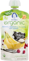 Gerber Organic Baby Food Bananas, Raspberries & Vanilla with Yogurt