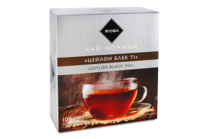 Чай чорний байховий цейлонський дрібний Ceylon Black Tea Rioba к/у 50х2г