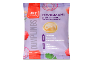 Пельмені зі свининою та яловичиною Хіт продукт м/у 800г