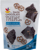 Ahold Dark Chocolate Thins Pretzel & Sea Salt