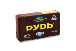 Масло солодковершкове 82.5% Екстра Рудь м/у 180г