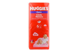 Трусики-подгузники для девочек одноразовые 15-25кг 6 Pants Huggies 44шт