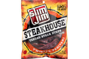 Slim Jim Smokehouse Tender Steak Strips Twisted Teriyaki