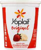 Yoplait Original Low Fat Yogurt Smooth Style Strawberry Banana
