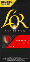 Кофе натуральный жареный молотый в капсулах Splendente Espresso L’OR к/у 52г