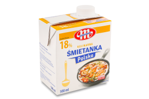 Вершки ультрапастеризовані 18% 500мл т/п Mlekovita