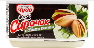 Творожок 5% взбитый с наполнителем Фисташковое капучино Cafe Чудо ст 100г