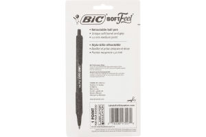 BiC Soft Feel Ball Pen Medium 1.0mm Black - 12 CT