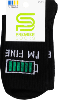 Шкарпетки Premier socks Bye-I'm fine чорний р20-22