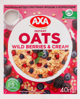 Каша овсяная моментального приготовления со сливками и лесными ягодами Axa м/у 40г