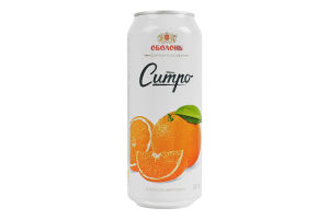 Напиток безалкогольный сильногазированный с сахаром и подсластителями Ситро Оболонь ж/б 0.5л