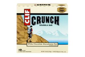 Clif Crunch Granola Bar White Chocolate Macadamia Nut - 10 CT