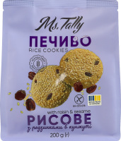 Печенье рисовое с изюмом в кунжуте Ms.Tally м/у 200г