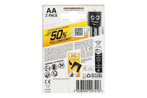 Батарейка АА 1.5V LR6 Alkaline power Energizer 2шт