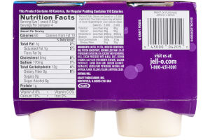 JELL-O Sugar Free Pudding Snacks Boston Cream Pie Flavor - 4 CT