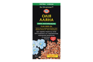 Масло льняное нерафинированное Extra Virgin Golden Kings of Ukraine к/у 0.1л