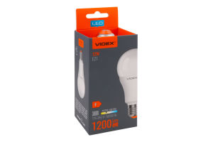 Лампа світлодіодна 12W 1200lm E27 3000К A60е Videx 1шт