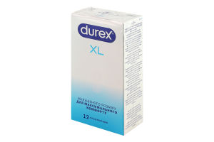 Презервативы латексные с силиконовой смазкой XL Durex 12шт