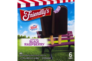 Friendly's Signature Black Raspberry Ice Cream Bars - 6 CT
