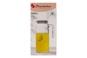 Глечик Сара 1л з сірою кришкою 22см Pasabahce