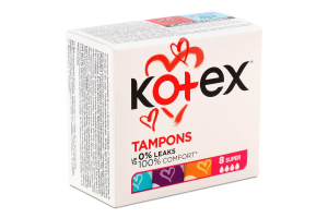 Тампоны гигиенические Супер Kotex 12шт